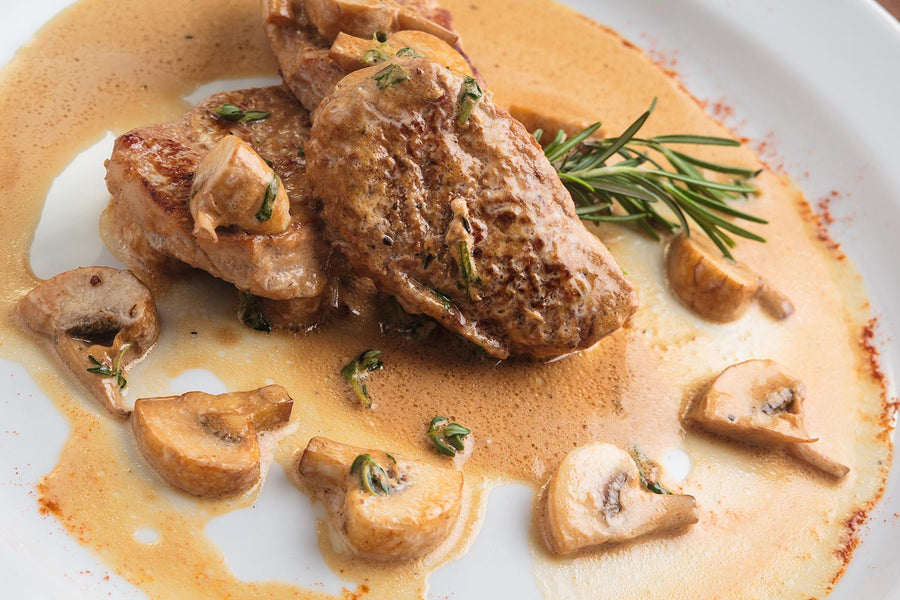 Pan Fried Veal Recipe with Thyme and Butter Sauce